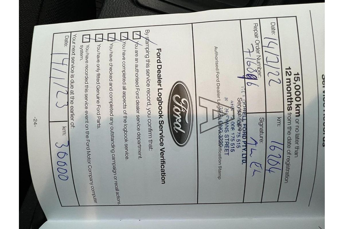 2021 Ford Ranger XL Hi-Rider PX MkIII Rear Wheel Drive 2.2L