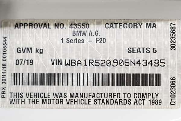 2019 BMW 1 Series 118i M Sport F20 LCI-2