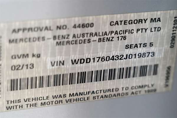 2013 Mercedes-Benz A-Class A200 W176