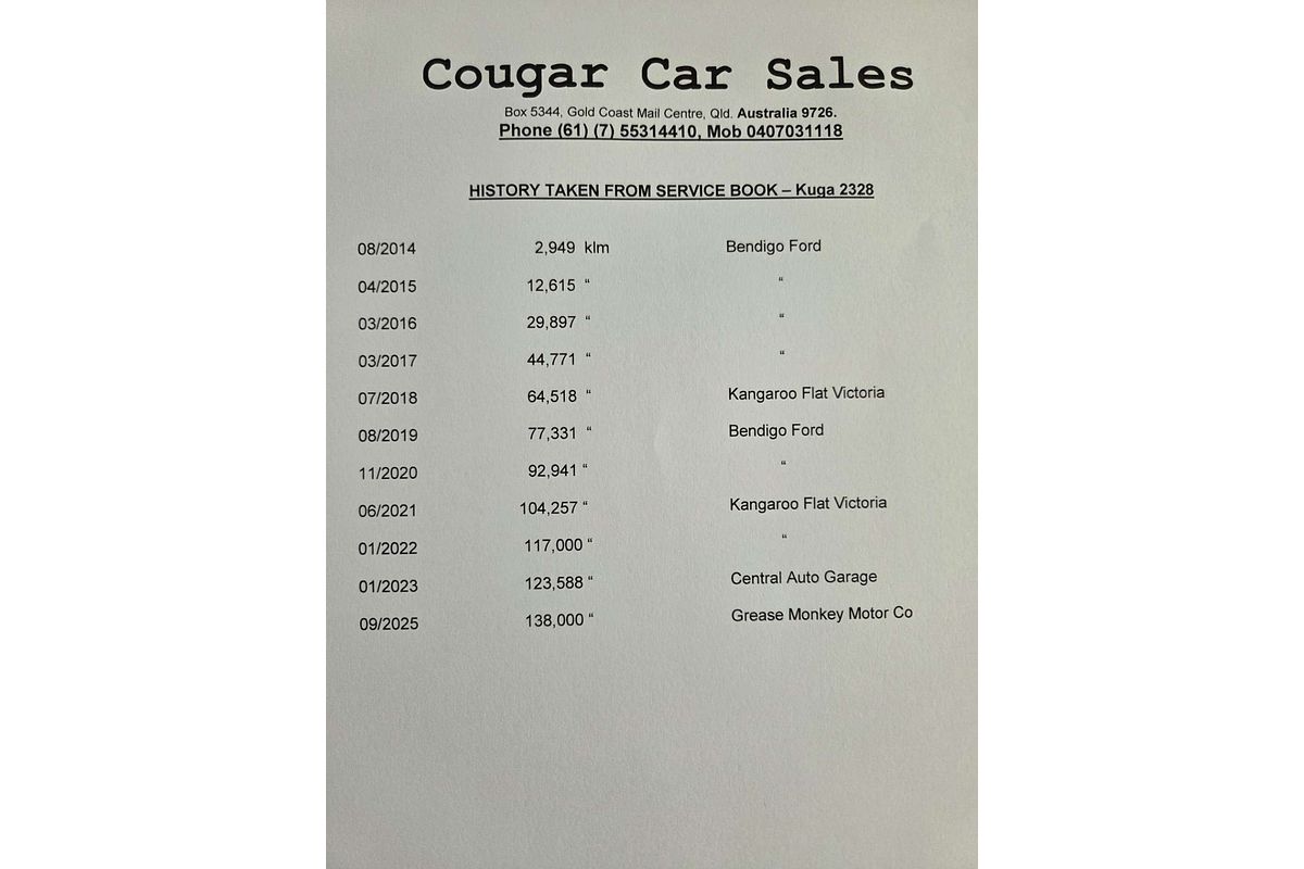 2014 Ford Kuga Trend TF