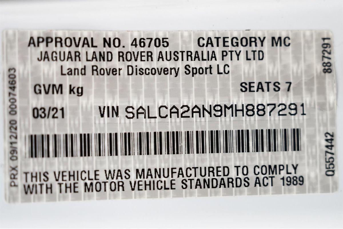 2021 Land Rover Discovery Sport D165 R-Dynamic S L550