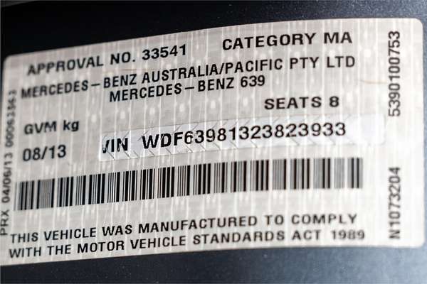 2013 Mercedes-Benz Viano BlueEFFICIENCY 639