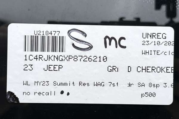 2023 Jeep Grand Cherokee Summit Reserve WL