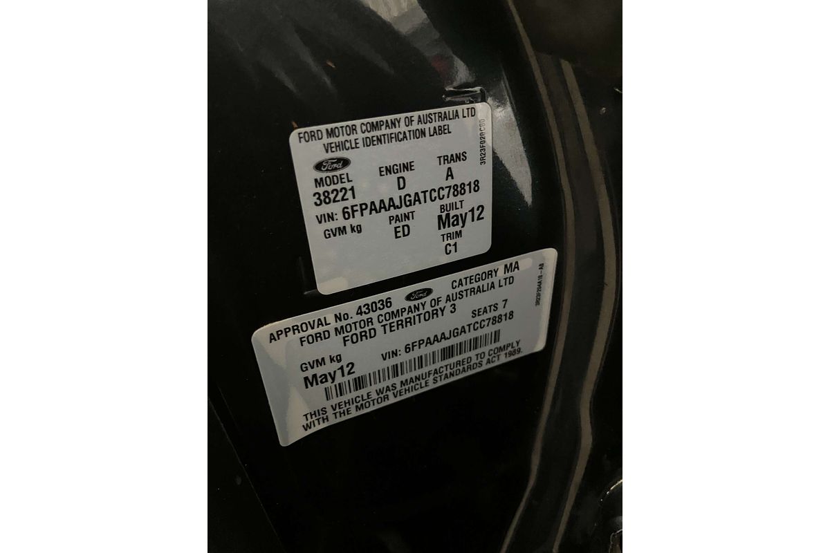 2012 Ford Territory TX SZ