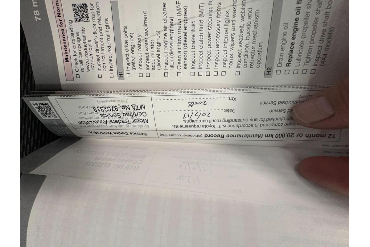 2018 Toyota Hilux Workmate TGN121R Rear Wheel Drive