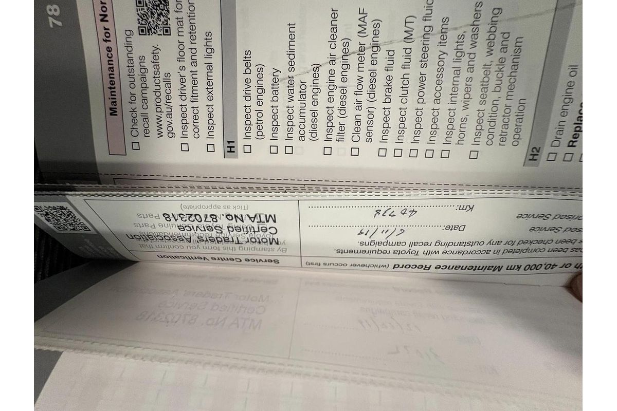 2018 Toyota Hilux Workmate TGN121R Rear Wheel Drive