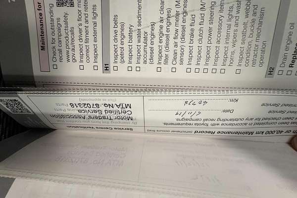 2018 Toyota Hilux Workmate TGN121R Rear Wheel Drive