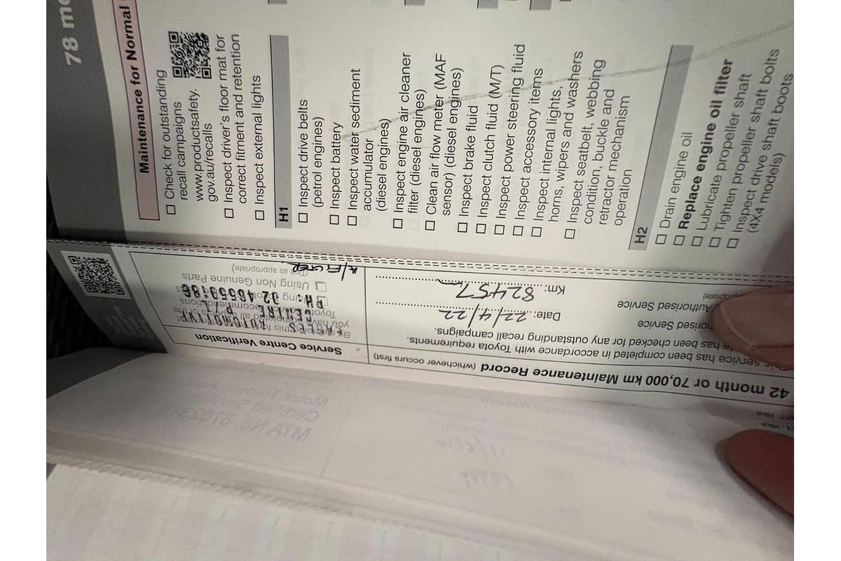 2018 Toyota Hilux Workmate TGN121R Rear Wheel Drive