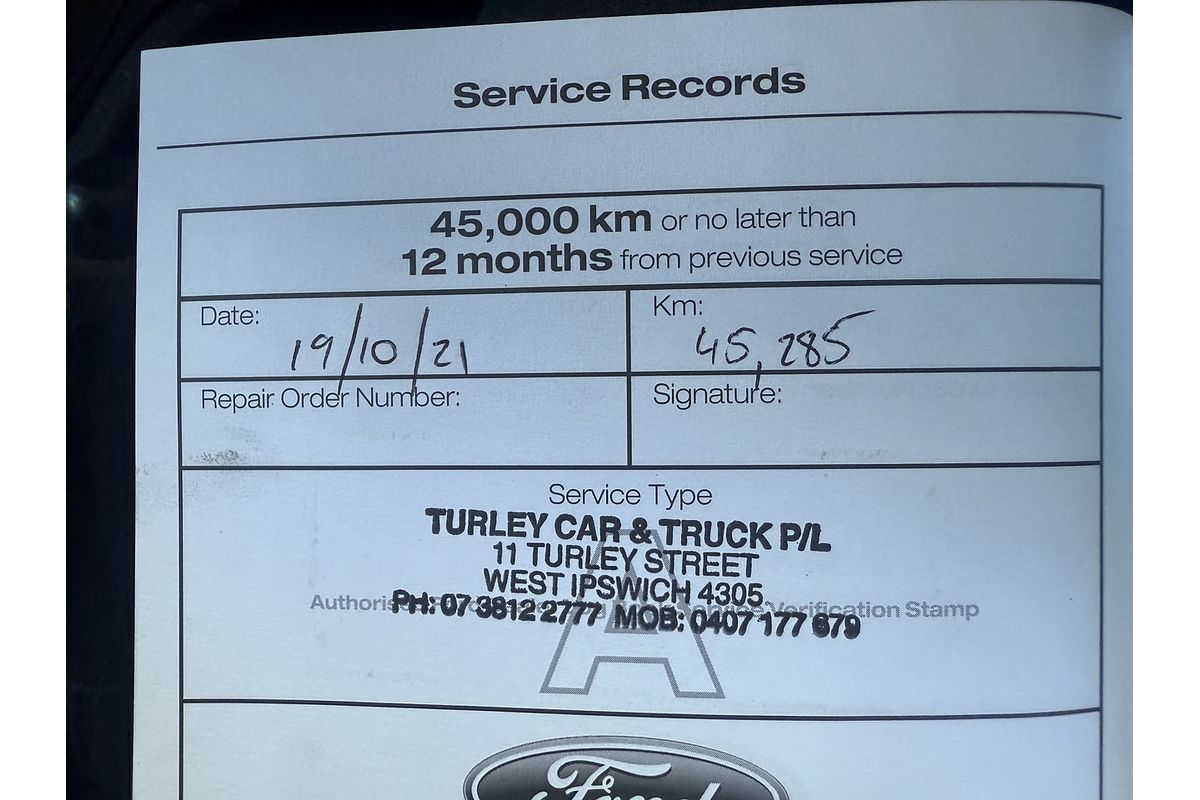 2019 Ford Ranger XL Hi-Rider PX MkIII Rear Wheel Drive 2.2L