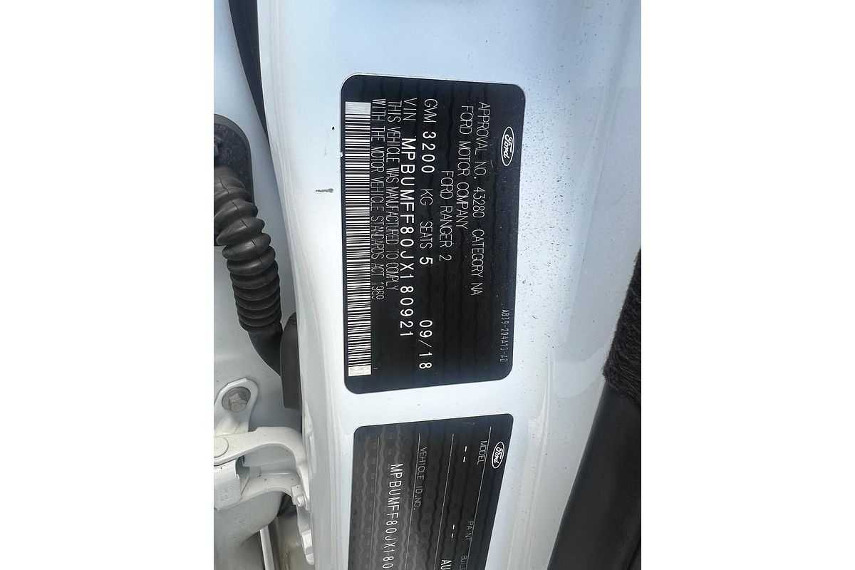 2018 Ford Ranger XL PX MkIII 4X4 2.2L