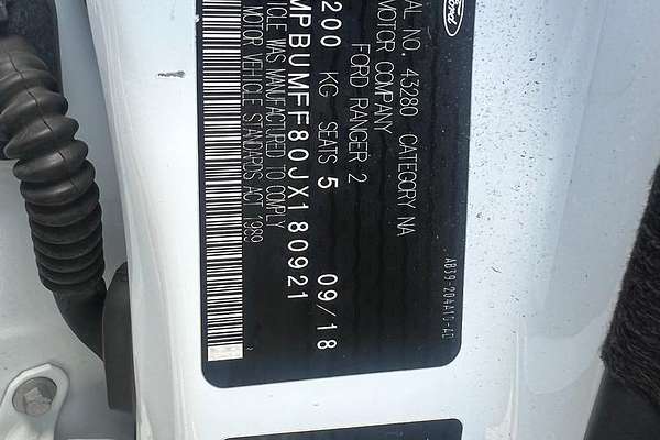 2018 Ford Ranger XL PX MkIII 4X4 2.2L