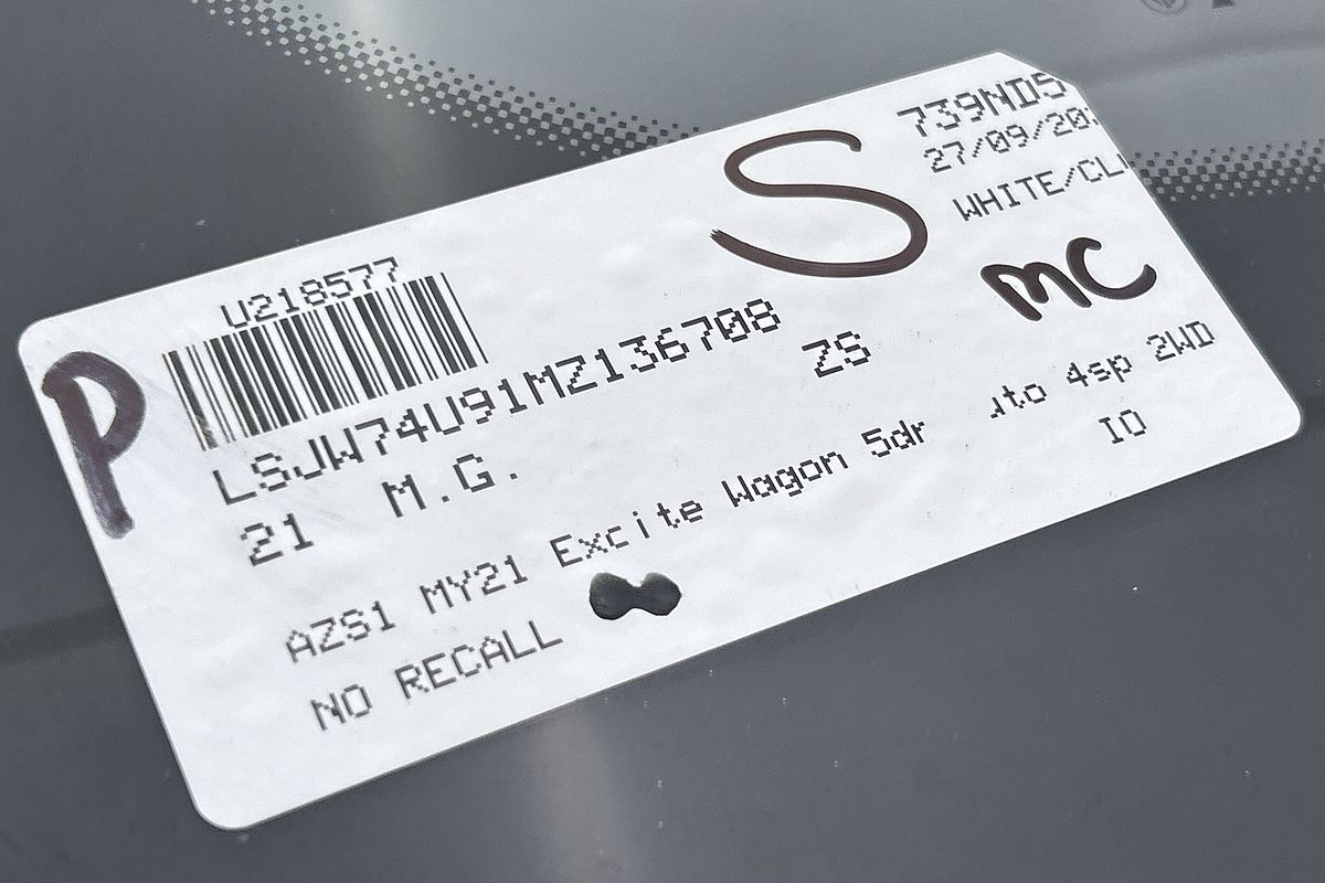 2021 MG ZS Excite AZS1