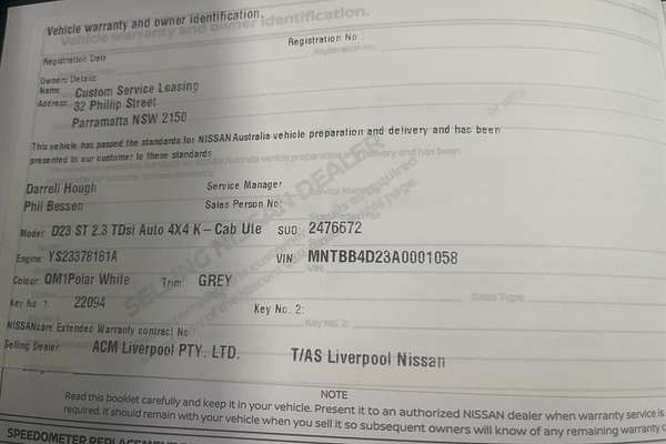 2018 Nissan Navara ST D23 Series 3 4X4