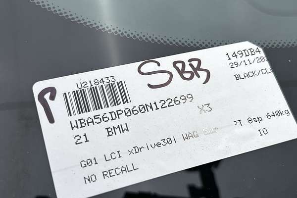 2021 BMW X3 xDrive30i G01 LCI