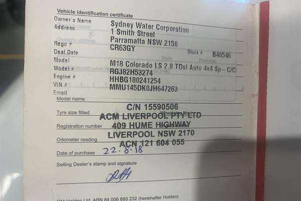 2017 Holden Colorado LS RG 4X4