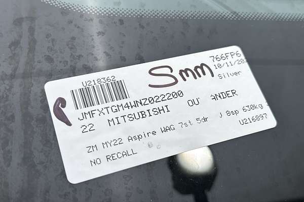 2022 Mitsubishi Outlander Aspire ZM