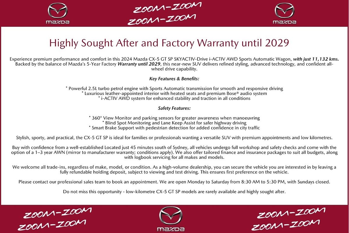 2024 Mazda CX-5 G35 GT SP KF Series