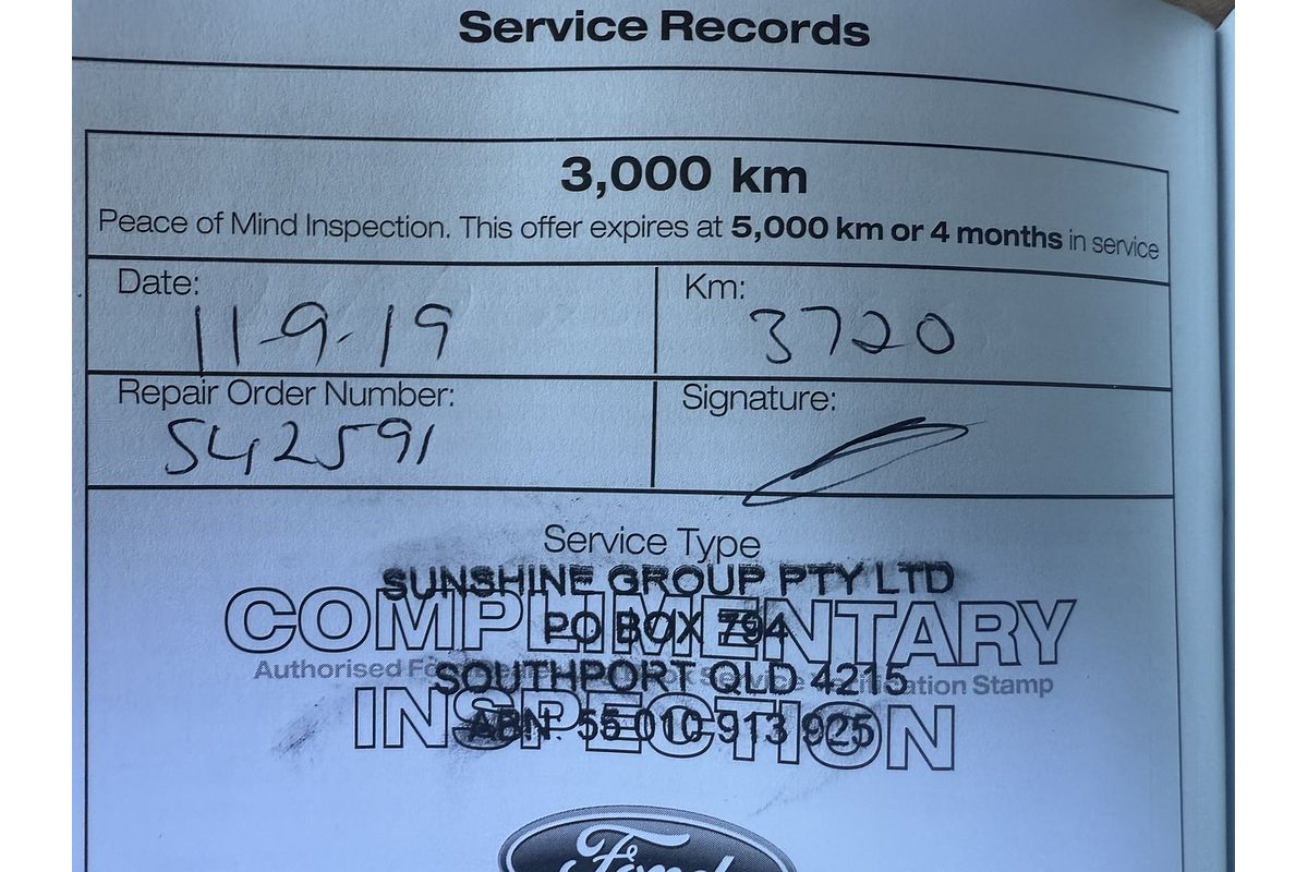 2019 Ford Ranger XL Hi-Rider PX MkIII Rear Wheel Drive 2.2L