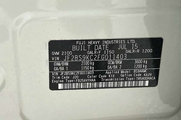 2015 Subaru Outback 2.5i Premium 5GEN