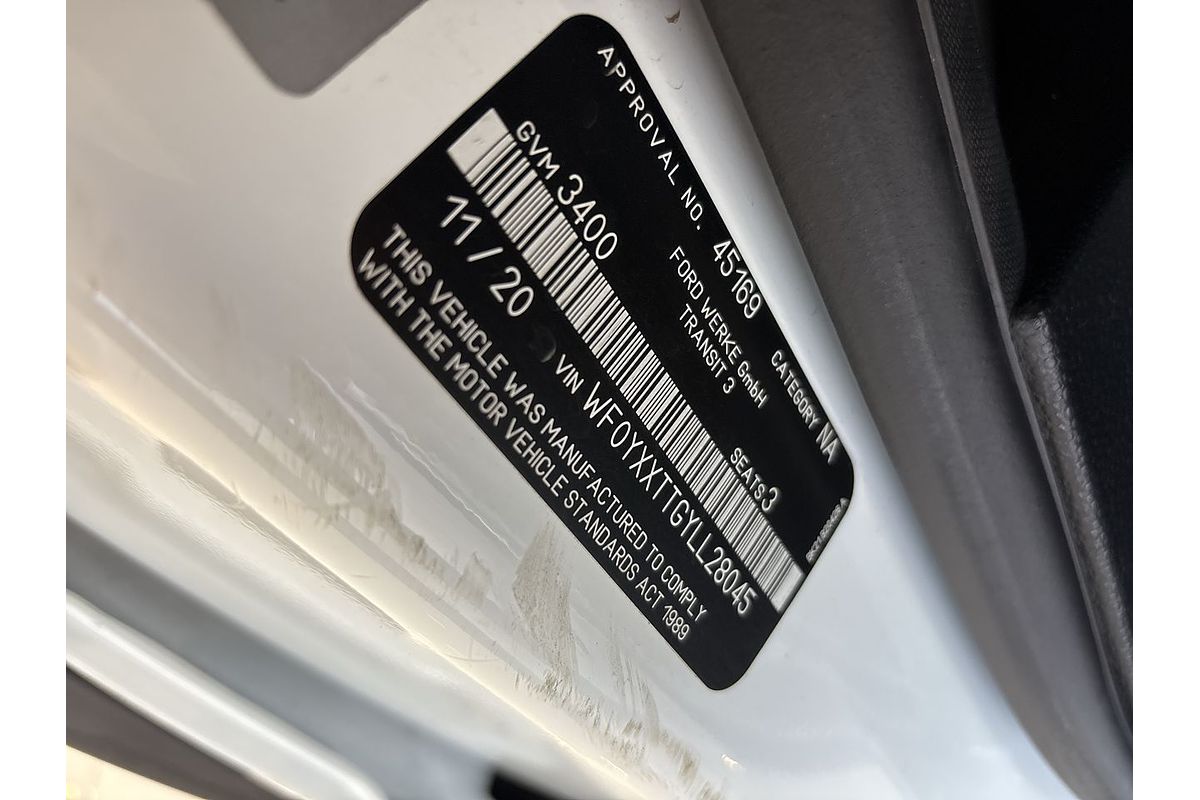 2020 Ford Transit Custom 340S VN SWB Low Roof