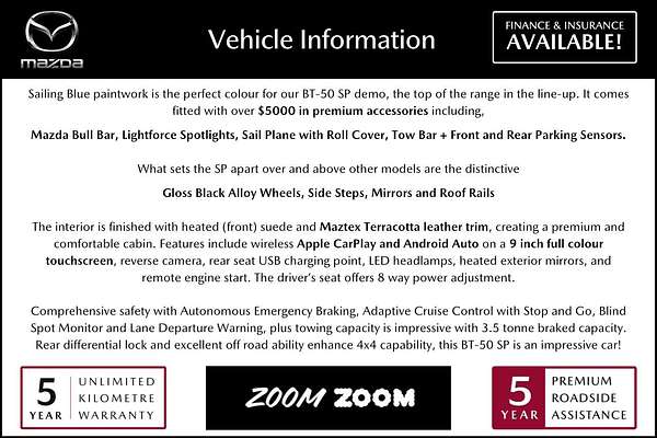 2025 Mazda BT-50 SP TF 4X4