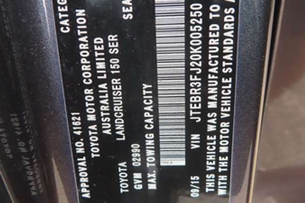 2015 Toyota Landcruiser Prado GX GDJ150R