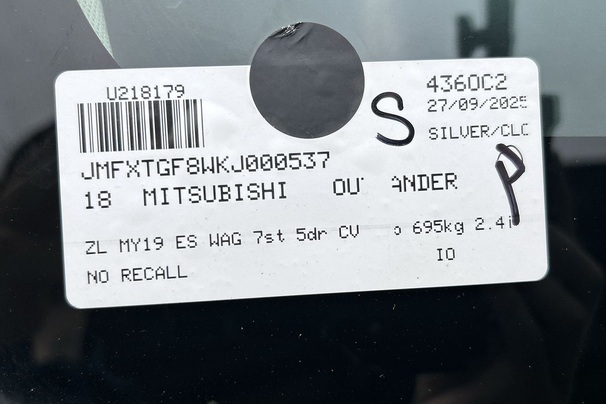 2018 Mitsubishi Outlander ES ZL