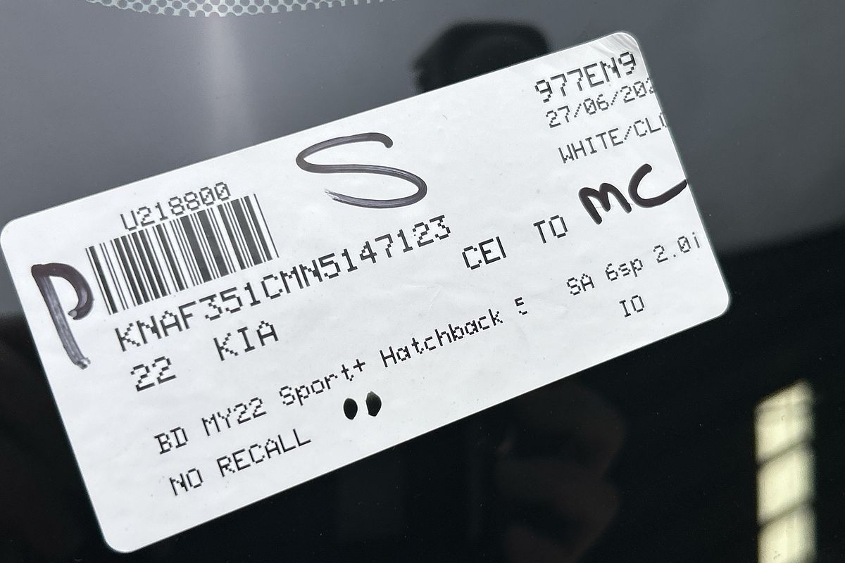 2022 Kia Cerato Sport+ BD