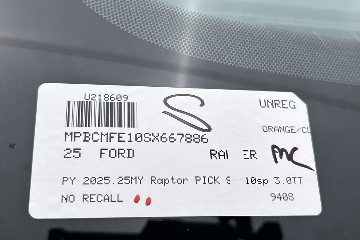 2025 Ford Ranger Raptor 4X4 3.0L