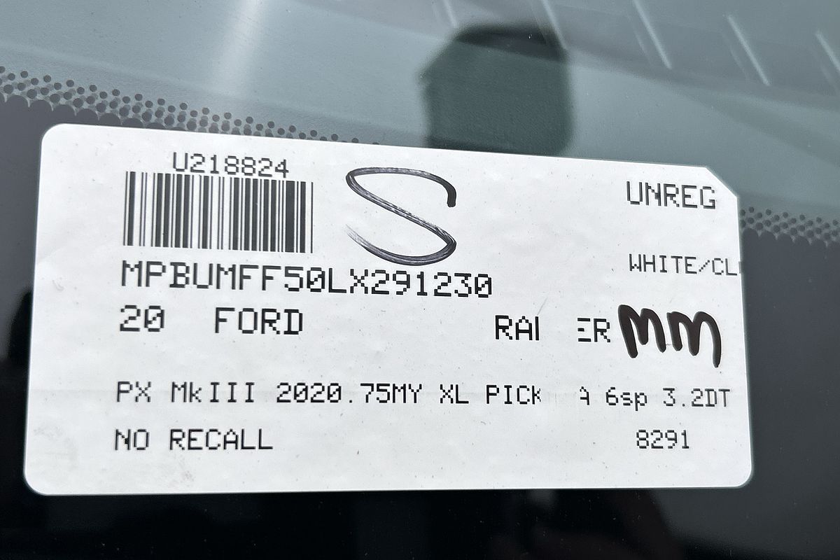 2020 Ford Ranger XL PX MkIII 4X4 3.2L