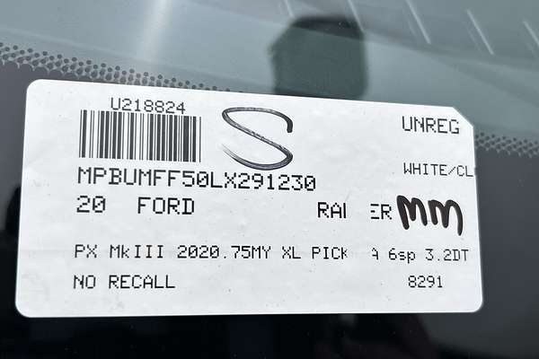 2020 Ford Ranger XL PX MkIII 4X4 3.2L