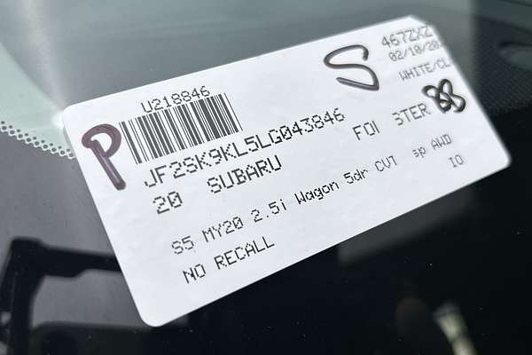 2020 Subaru Forester 2.5i S5