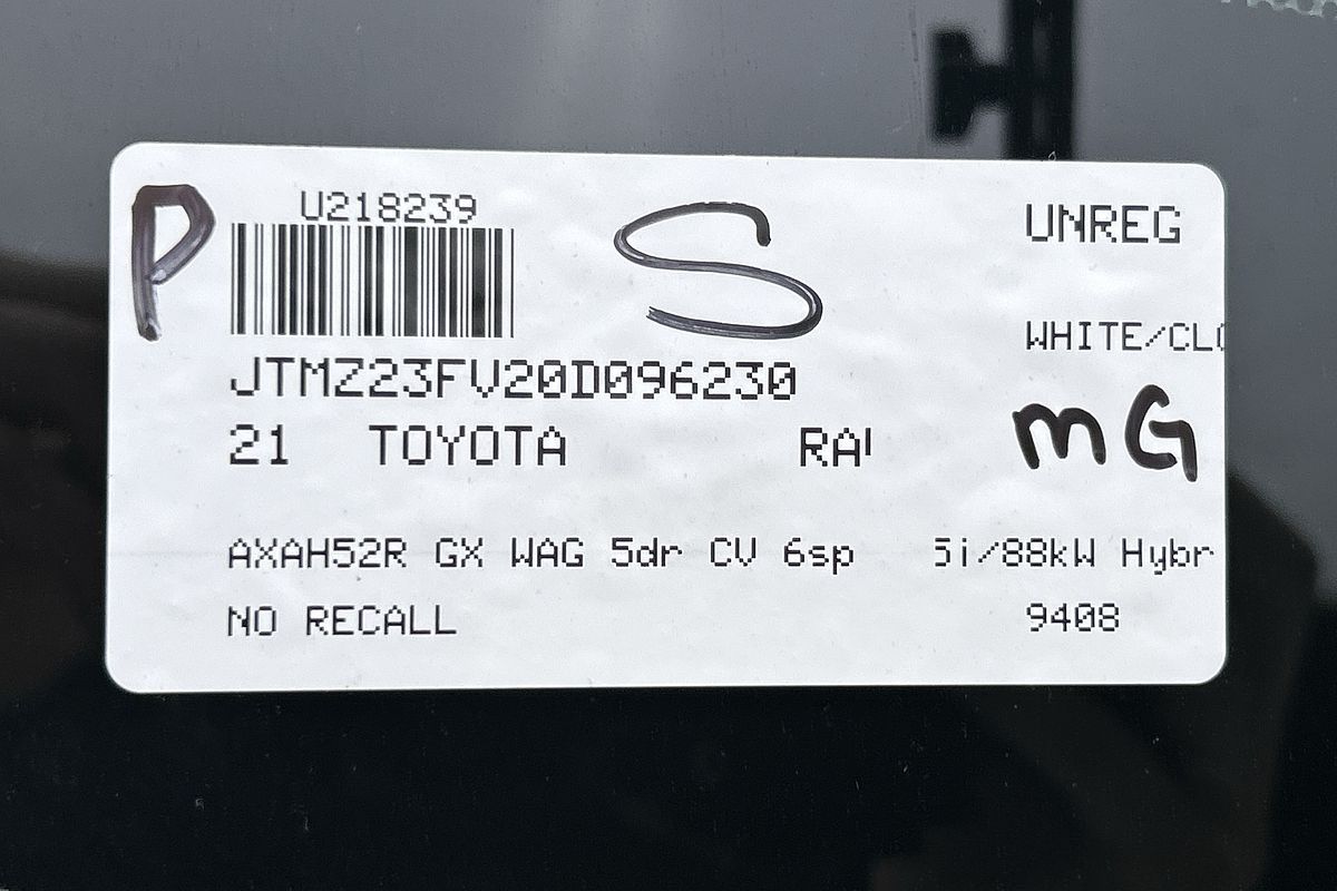 2021 Toyota RAV4 GX AXAH52R