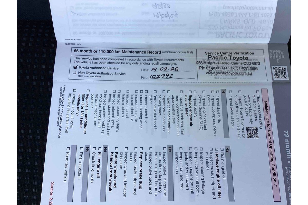 2019 Toyota Yaris SX NCP131R