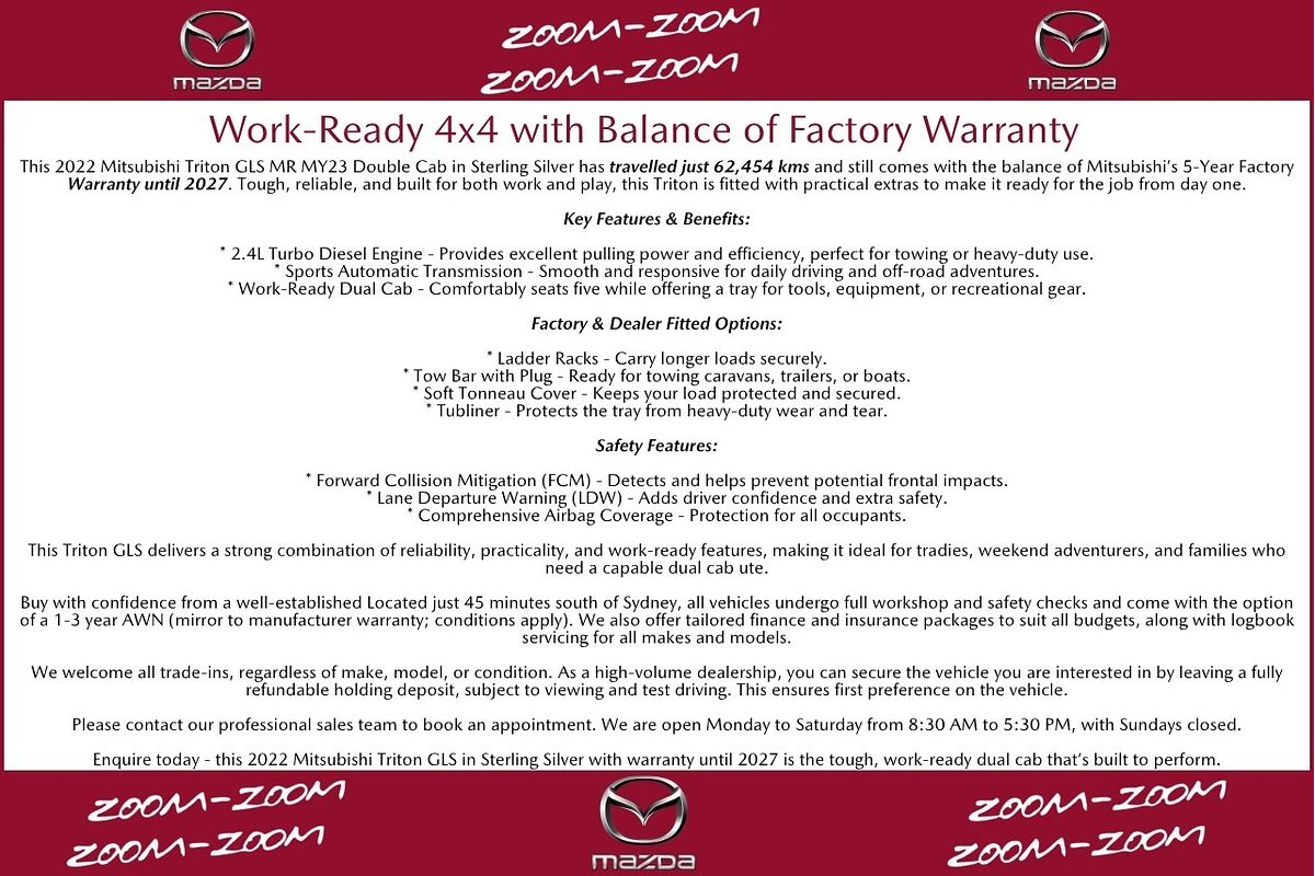 2022 Mitsubishi Triton GLS MR 4X4