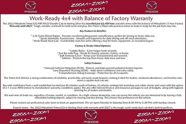 2022 Mitsubishi Triton GLS MR 4X4