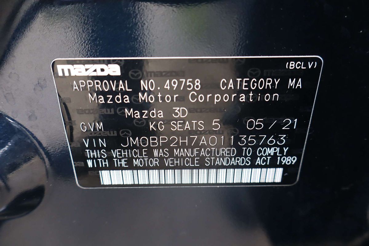2021 Mazda 3 G20 Pure BP Series