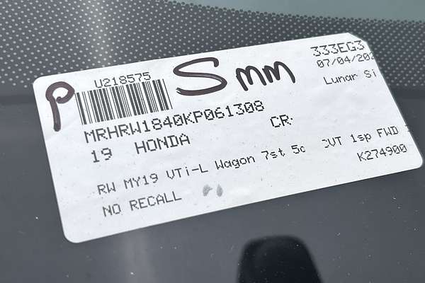 2019 Honda CR-V VTi-L RW