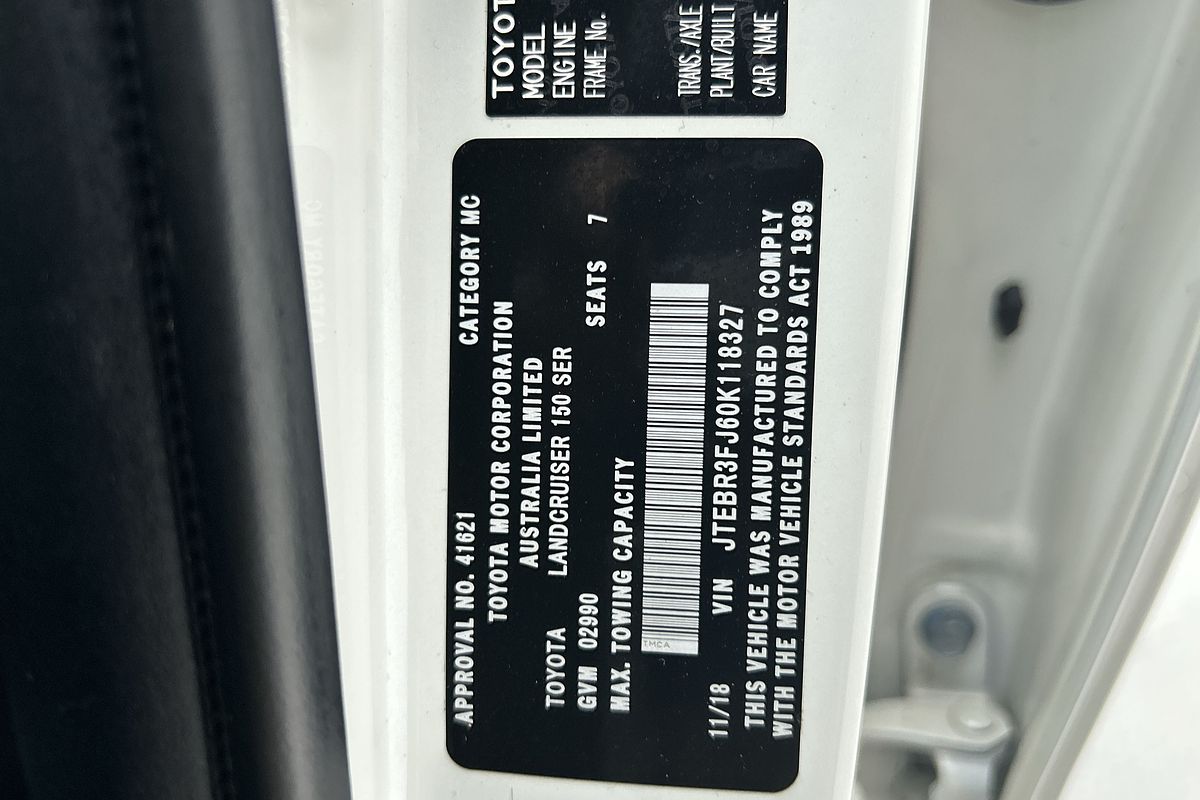 2018 Toyota Landcruiser Prado GXL GDJ150R