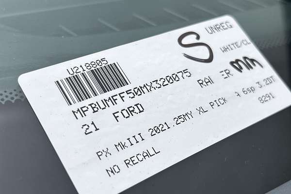 2021 Ford Ranger XL PX MkIII 4X4 3.2L