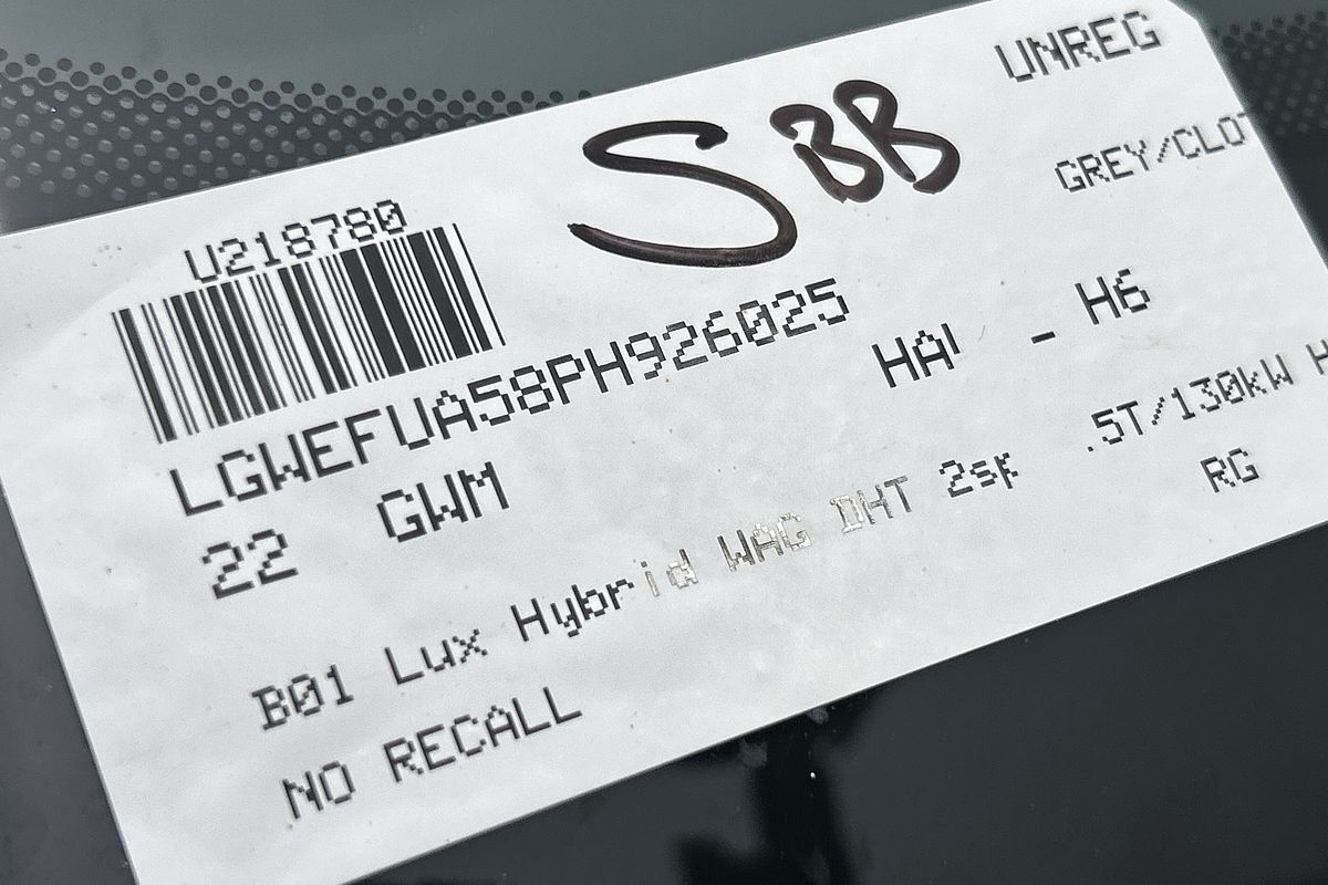 2022 GWM Haval H6 Lux Hybrid B01