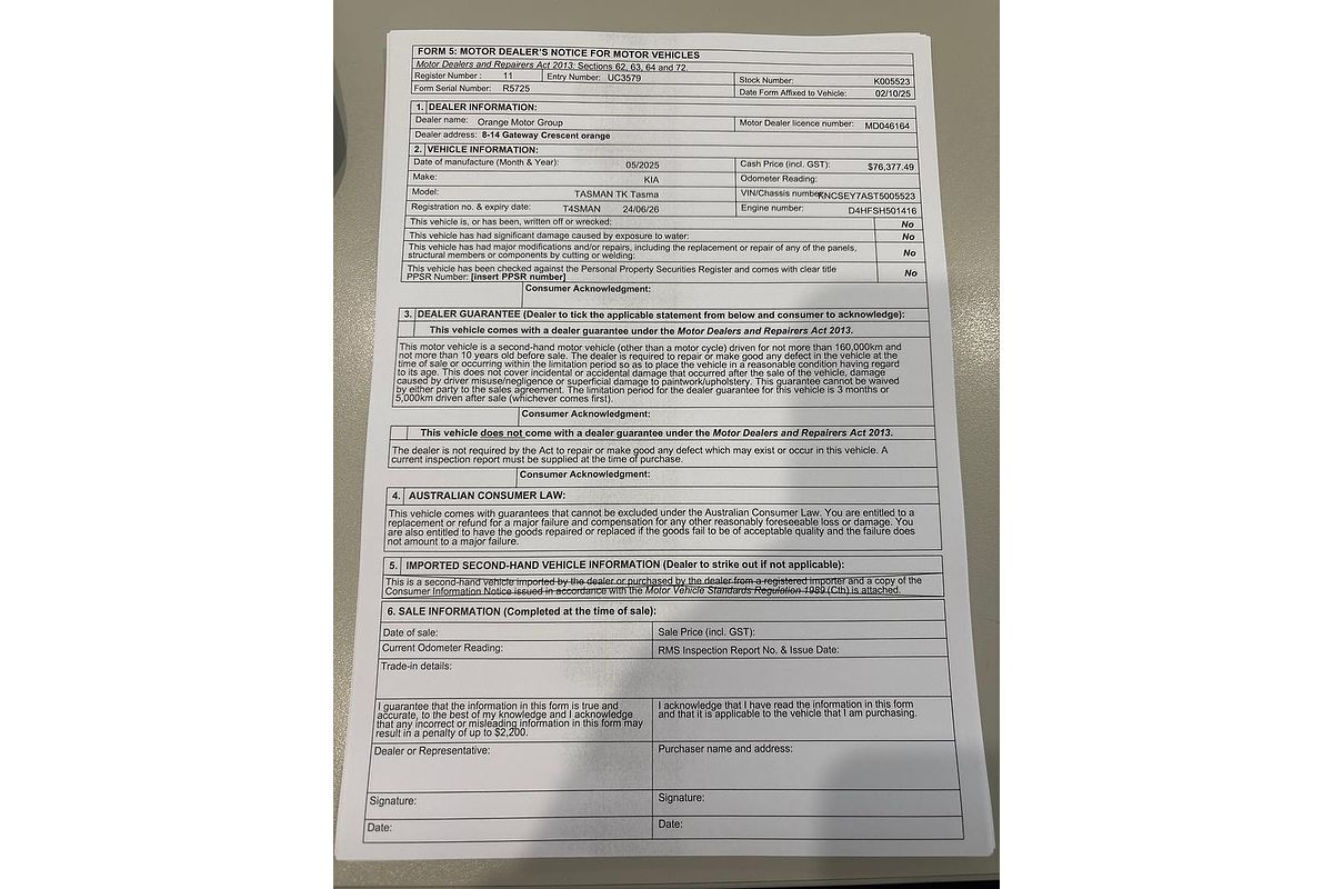 2025 Kia Tasman X-Pro TK 4X4