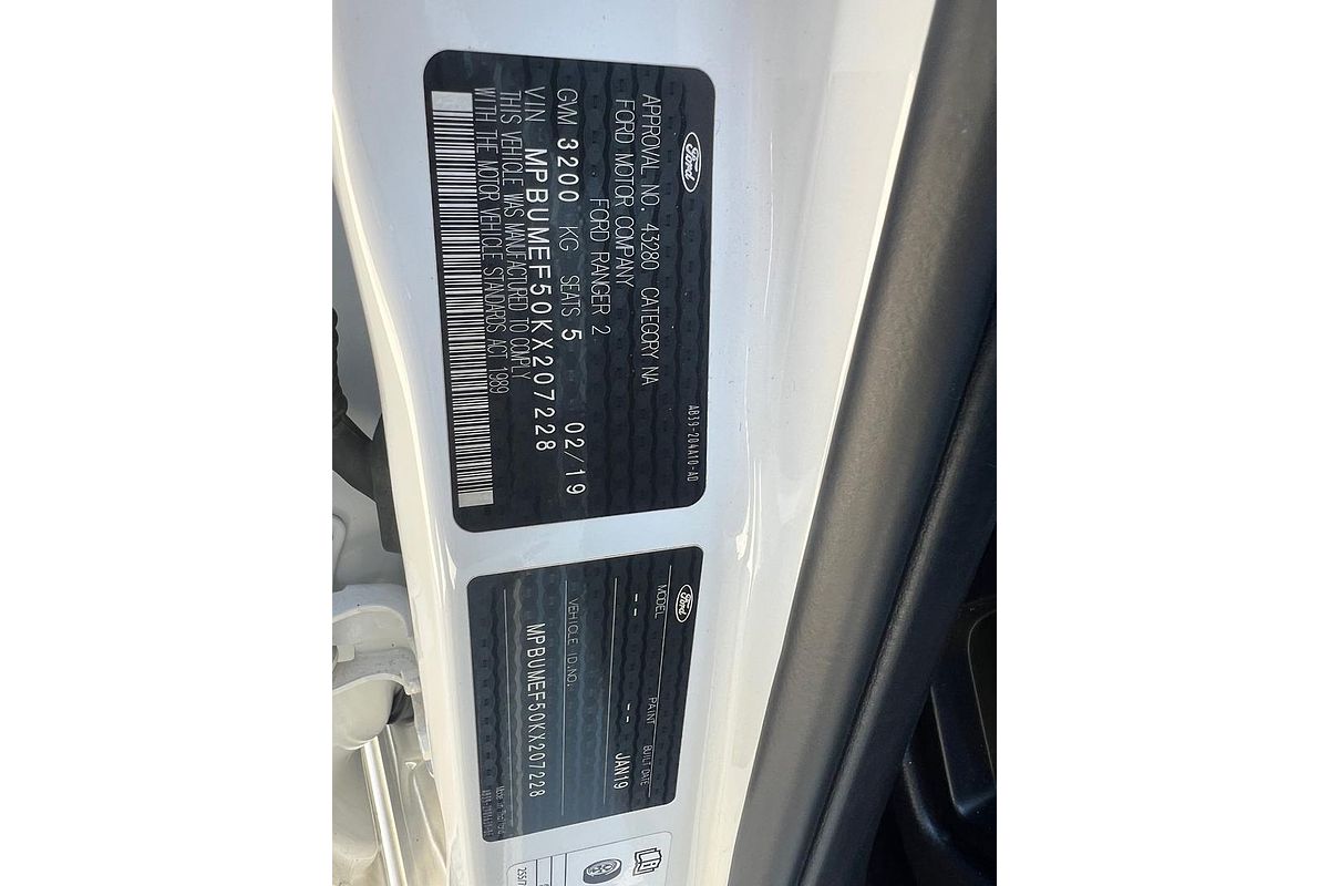 2019 Ford Ranger XL PX MkIII 4X4 3.2L