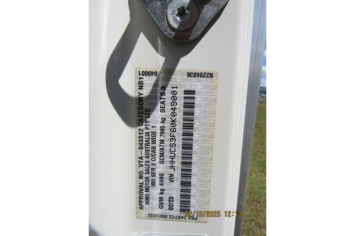 2023 Hino 300 616 3430 WIDE XZU710R MY20 REAR WHEEL DRIVE