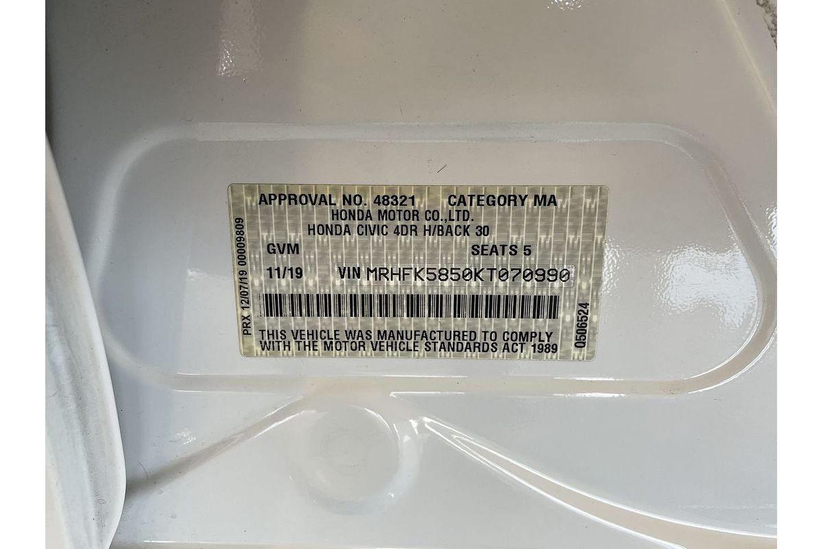 2019 Honda Civic VTi 10th Gen