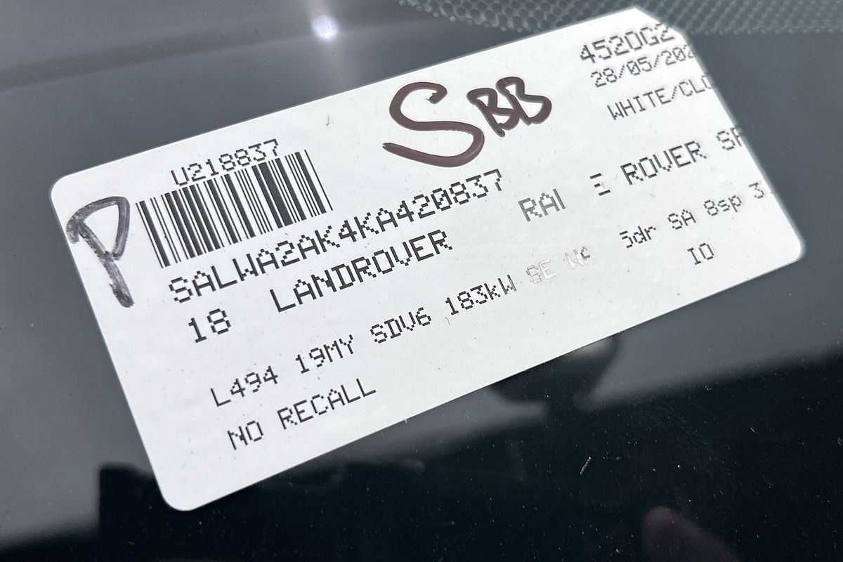 2018 Land Rover Range Rover Sport SDV6 183kW SE L494