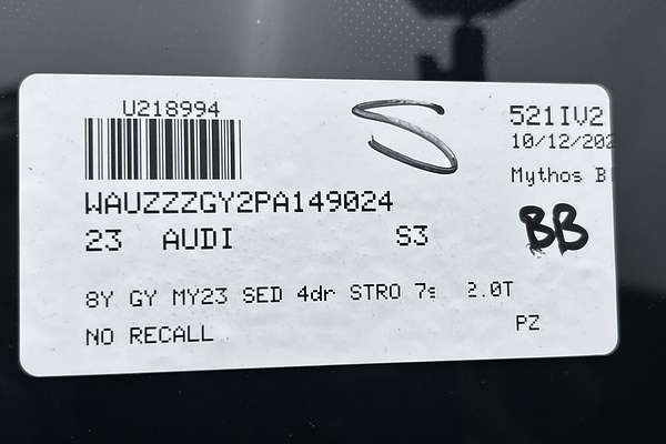 2023 Audi S3 GY