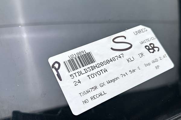 2024 Toyota Kluger GX TXUA75R