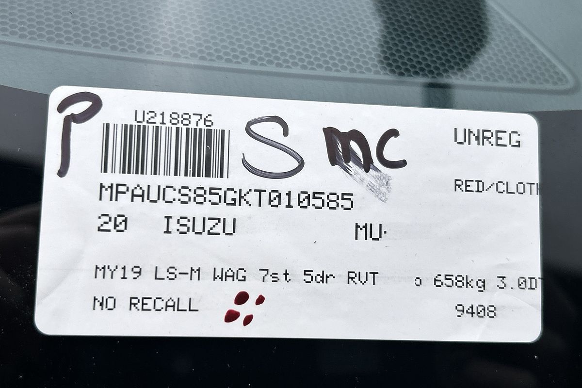 2020 Isuzu MU-X LS-M