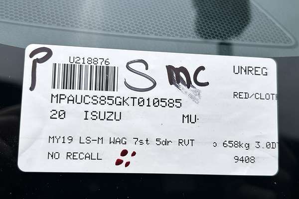 2020 Isuzu MU-X LS-M